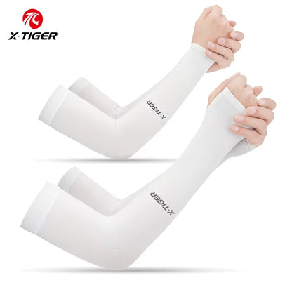 Cycling Arm Sleeves Ice Fabric Anti-Uv Sunscreen Running Cycling Sleeve Outdoor Sport Cycling Arm Warmers Men Women