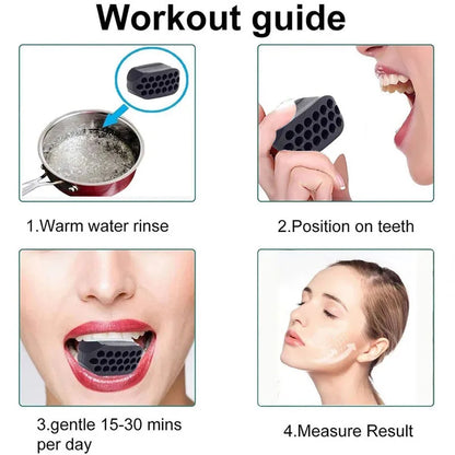 Silicone Jaw Line Exerciser Jawline Chew Ball Fitness Facial Toner Face and Neck Muscle Trainer Chin Cheek Exercise Jawliner