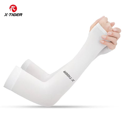 Cycling Arm Sleeves Ice Fabric Anti-Uv Sunscreen Running Cycling Sleeve Outdoor Sport Cycling Arm Warmers Men Women