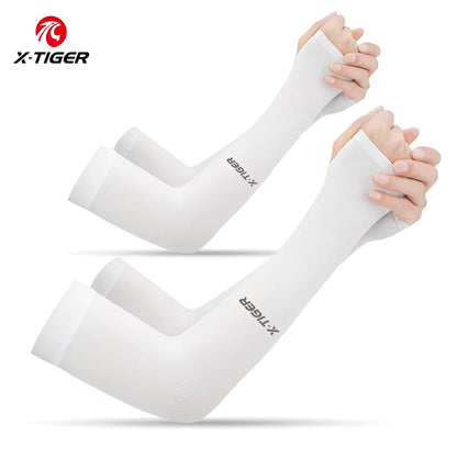 Cycling Arm Sleeves Ice Fabric Anti-Uv Sunscreen Running Cycling Sleeve Outdoor Sport Cycling Arm Warmers Men Women