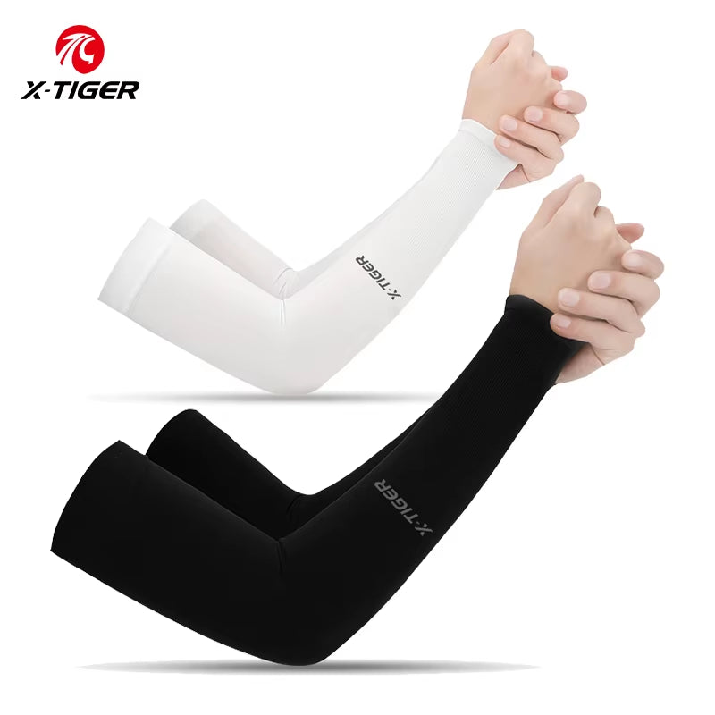 Cycling Arm Sleeves Ice Fabric Anti-Uv Sunscreen Running Cycling Sleeve Outdoor Sport Cycling Arm Warmers Men Women