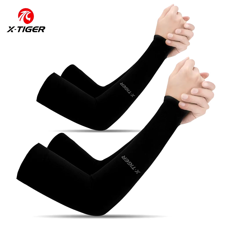 Cycling Arm Sleeves Ice Fabric Anti-Uv Sunscreen Running Cycling Sleeve Outdoor Sport Cycling Arm Warmers Men Women