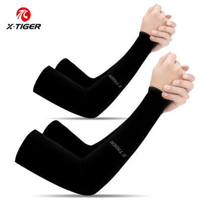 Cycling Arm Sleeves Ice Fabric Anti-Uv Sunscreen Running Cycling Sleeve Outdoor Sport Cycling Arm Warmers Men Women